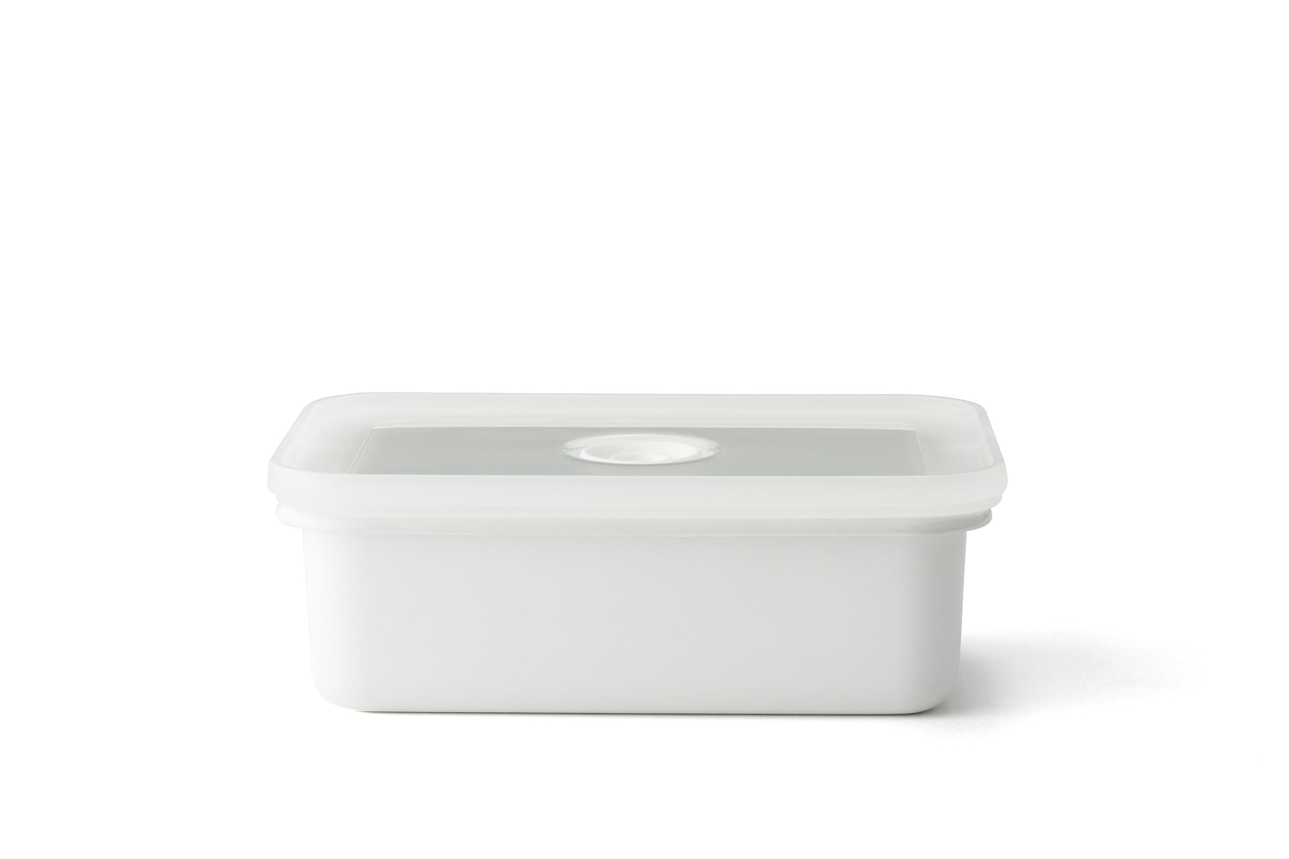 87006 Flat Enamel Baking Dish with Aroma Lid, Oven Dish for Small Casseroles or as a Storage Jar, Size M - 0.74 L - 18 x 12 x 6 cm