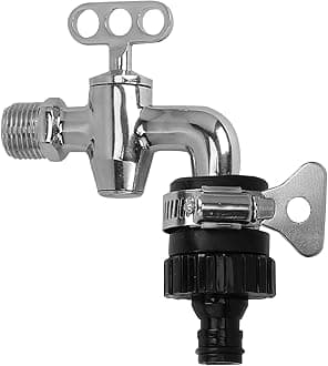 Garbnoire Heavy Duty Hose Pipe Fitting Standard Size 1/2 Inch Tap Connector for Garden Water Pipe & Car, Bike Washing Accessories | Universal Adjustable Adapter Suitable Connecting Hose Pipe (Black)