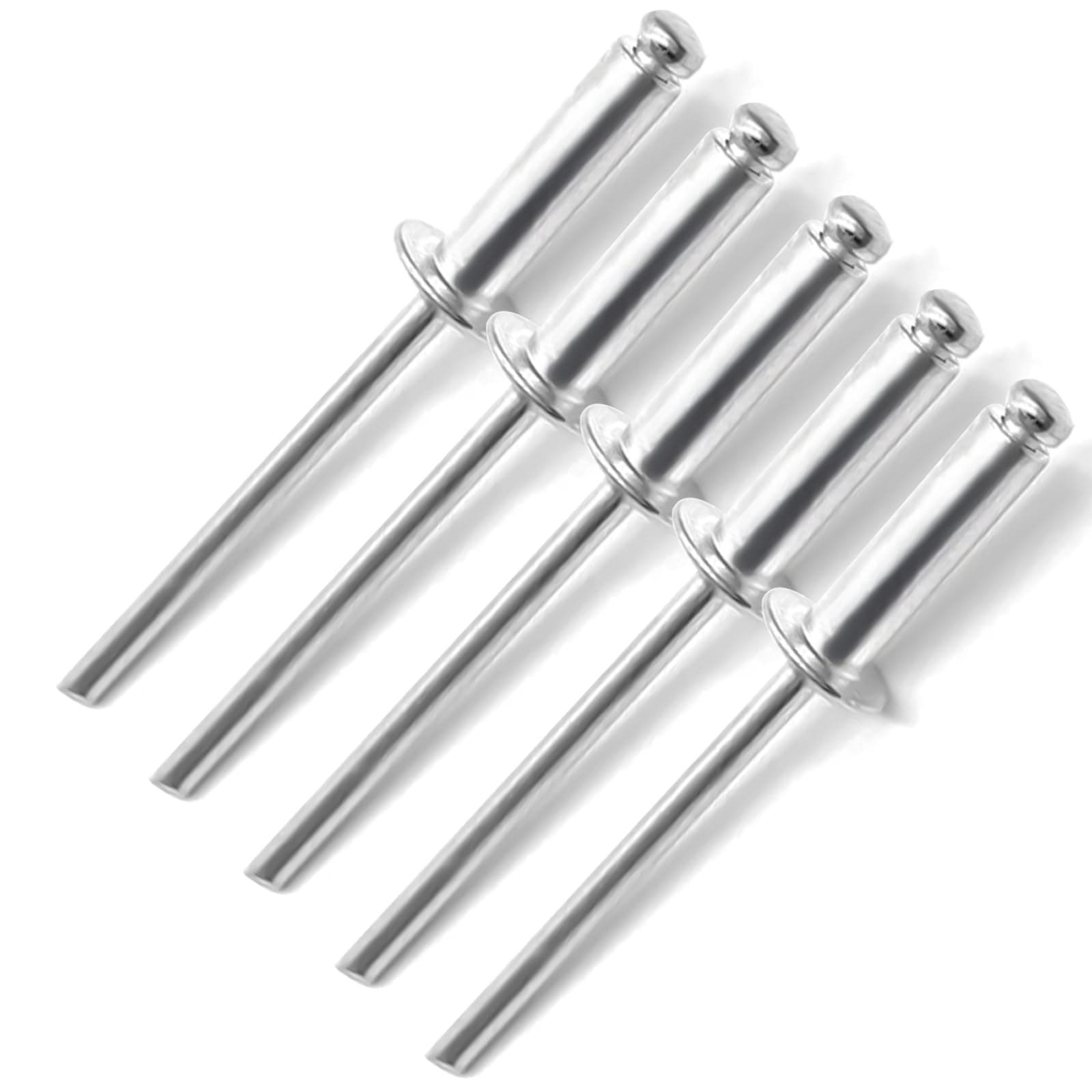 150pcs 3/32" x 1/4" Aluminum Blind Rivets, 2.4 x 6mm Pop Rivets, Pack of 150 (Silver)