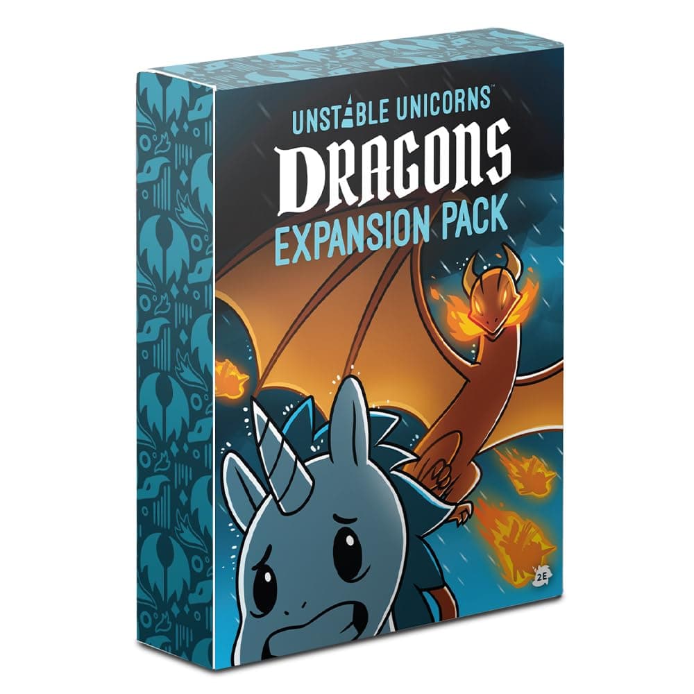 Unstable Unicorns Dragons Expansion Pack - designed to be added to your Unstable Unicorns Card Game