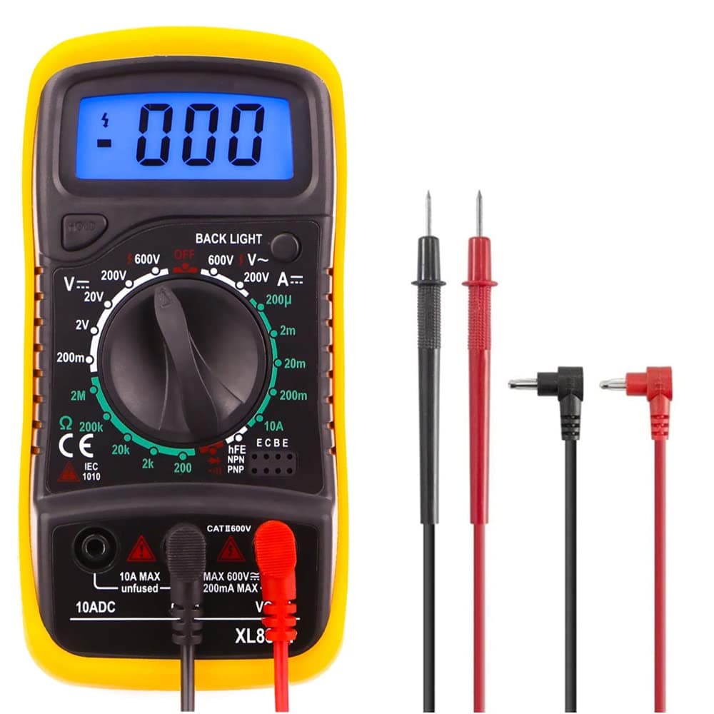 eWINNER XL830L Pocket Digital Multimeter 2000 Counts Voltage Tester Home Measuring Tools Multi-Tester Test AC/DC Current/Resistance/Continuity/Frequency Backlight LCD Display