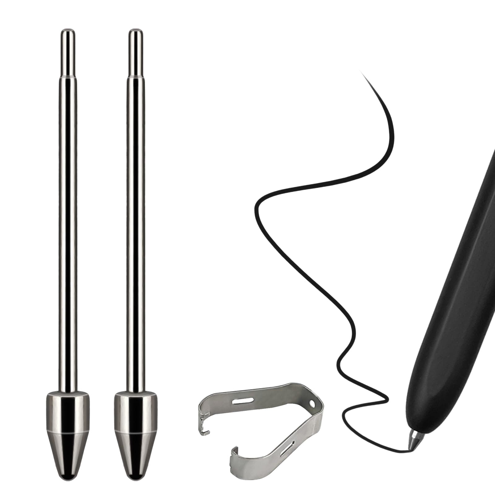 Sponsored Ad - 2 Pack Titanium Alloy Replacement Nibs Compatible with Galaxy Z Fold 4/3 S Pen and S Pen Pro Stylus Pen, No Wear Out Replacement Pencil Tips fits for Galaxy Z Fold 3/4 Phone,Fine Point
