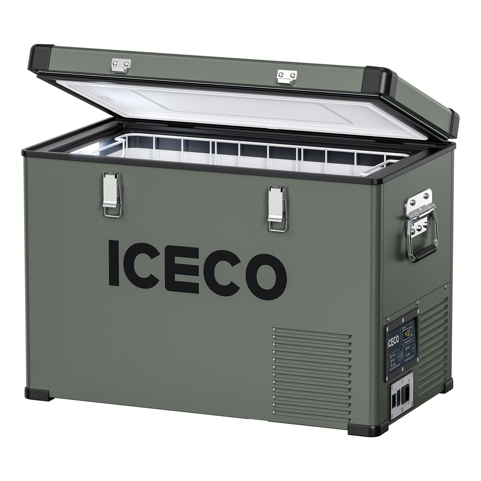 ICECOVL45 Portable Refrigerator with SECOP Compressor, 45 Liters Platinum Compact Refrigerator, DC 12/24V, AC 110-240V, 0℉ to 50℉, Home & Car Use (with Insulated Cover)