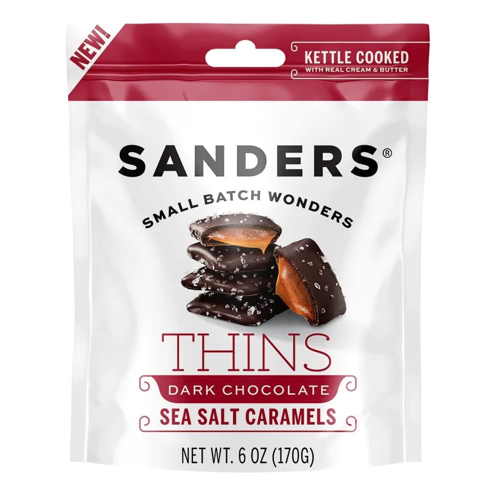 Sanders ダークチョコレート シーソルト キャラメル シンズ - 6オンスバッグ