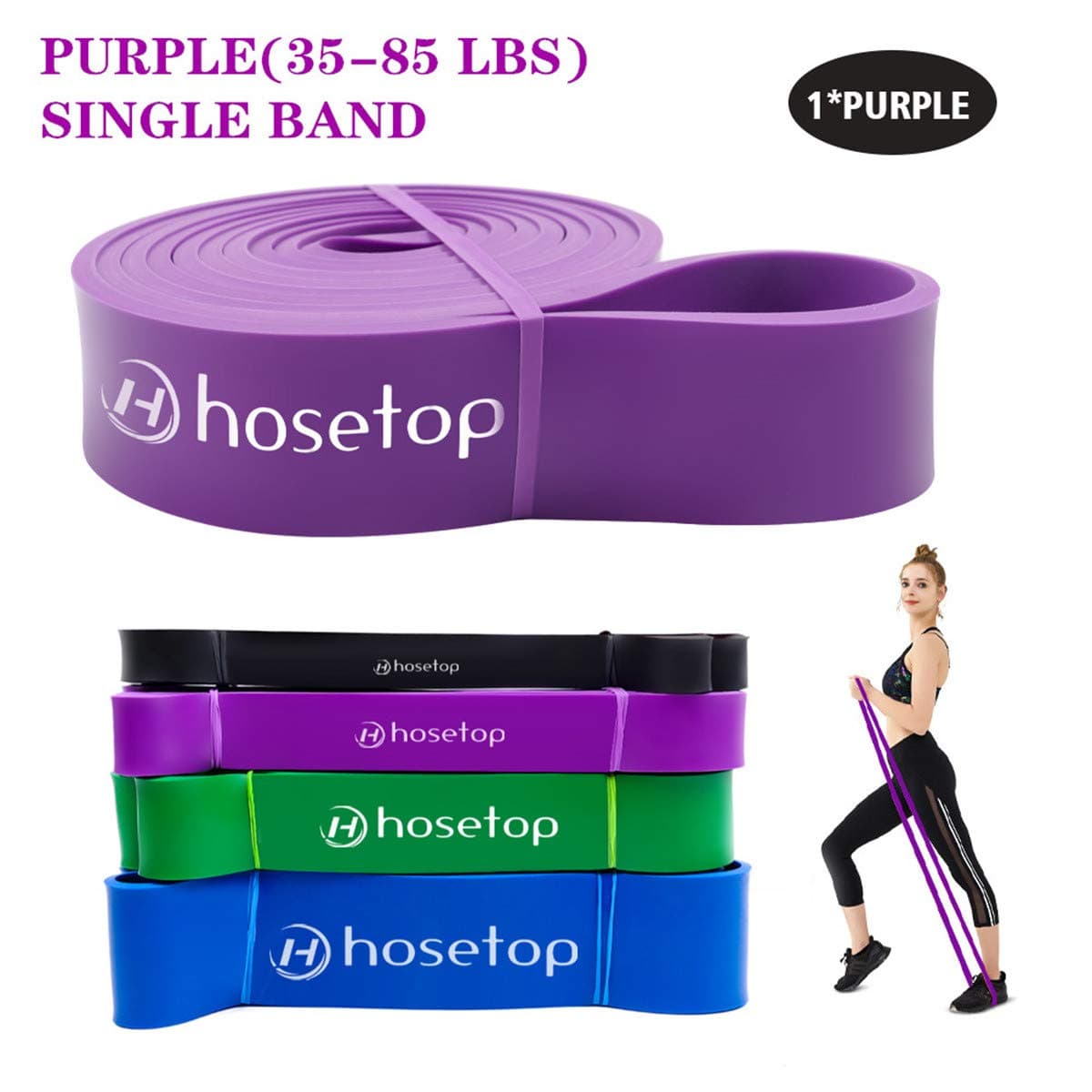 Pull Up Resistance Bands Heavy Duty Resistance Bands Stretch Bands Set, Mobility Powerlifting Exercise Bands, Perfect for Body Stretching, Physical Therapy and Resistance Training, Purple