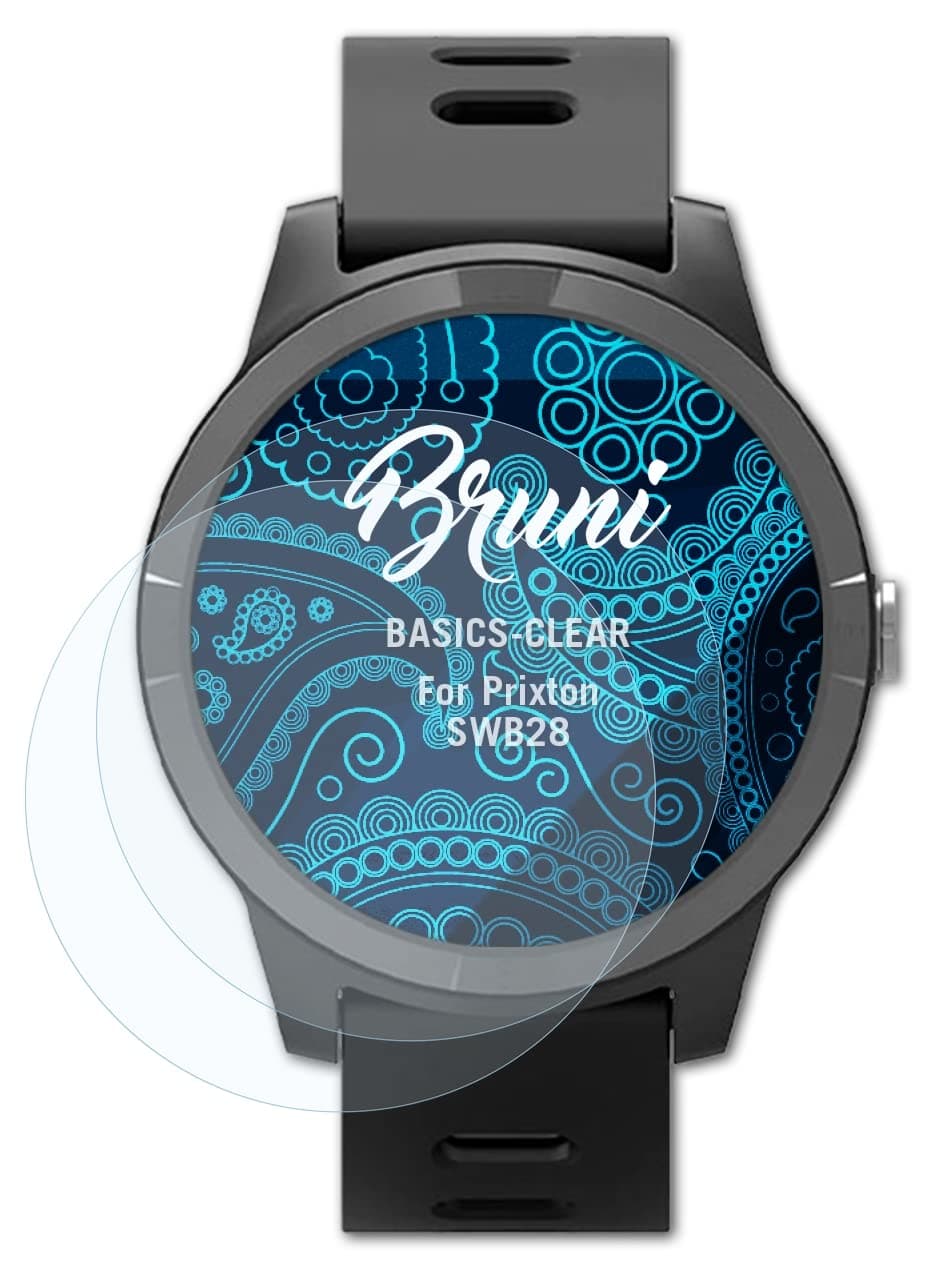 Bruni Screen Protector compatible with Prixton SWB28 Protector Film, crystal clear Protective Film (2X)