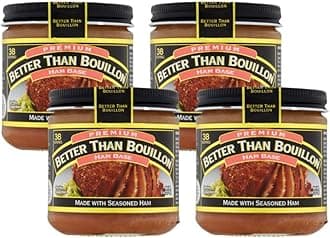 Better Than Bouillon Premium Ham Base, Made with Seasoned Ham, Blendable Base for Added Flavor, 38 Servings Per Jar, 8-Ounce Jar (Pack of 4)