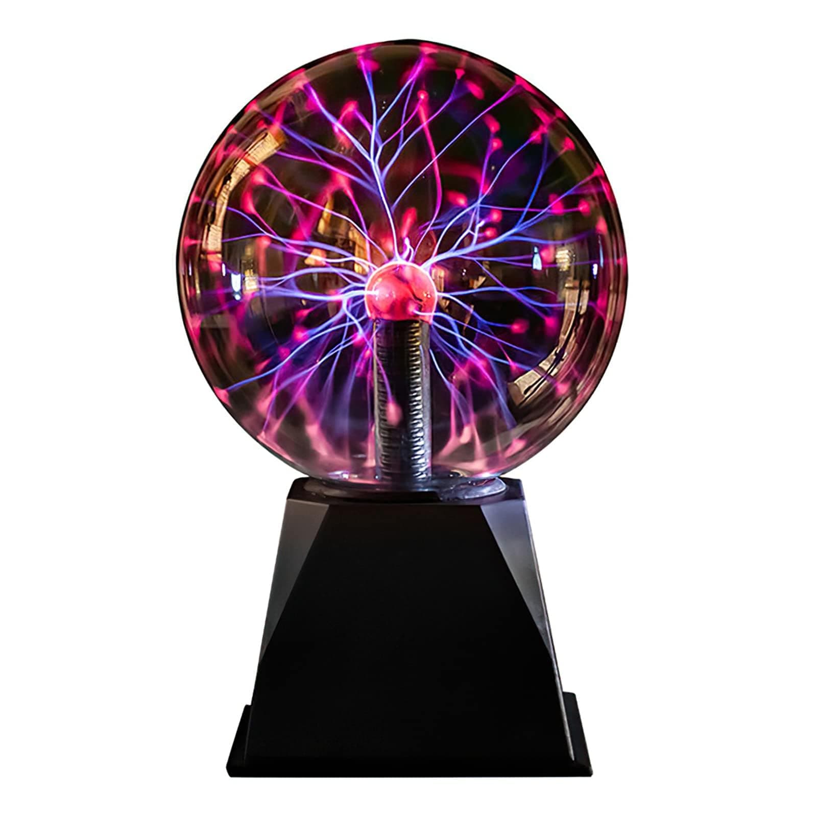 Riserva 6 Inch Magic Plasma Ball, Plasma Globe Lamp Touch and Sound Sensitive, Plug in Sphere Night Light for Decorations, Bedroom, Party, Living Room