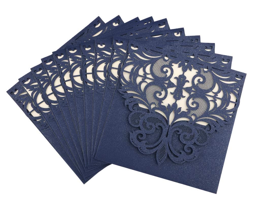 Driew Wedding Invitations with Envelopes, Laser Cut Invitations for Wedding Pack of 20
