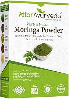 Attar Ayurveda 100% Moringa Leaf Powder (200g) | Drumstick Leaf powder | Herbal Supplement | Good for Immunity, Digestion, skincare and Haircare | 100% Natural and Preservative-free