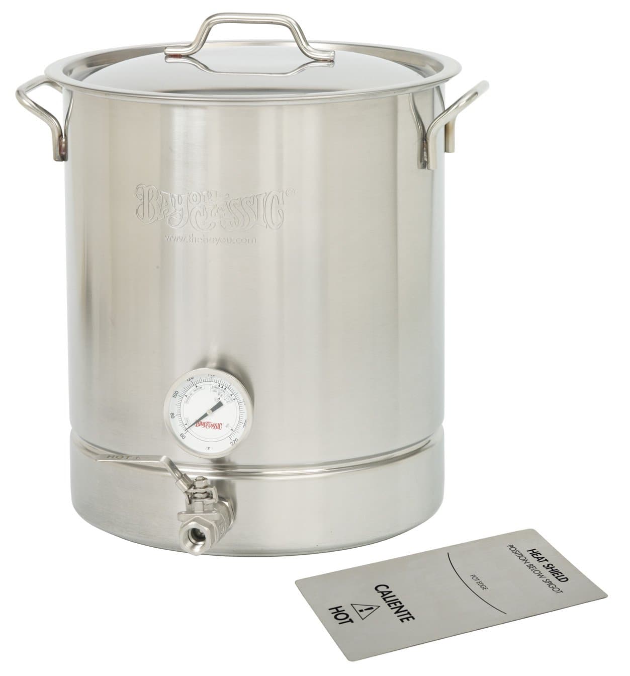 Bayou Classic -16-gal Standard Brew Kettle, 64 quart, Stainless Steel