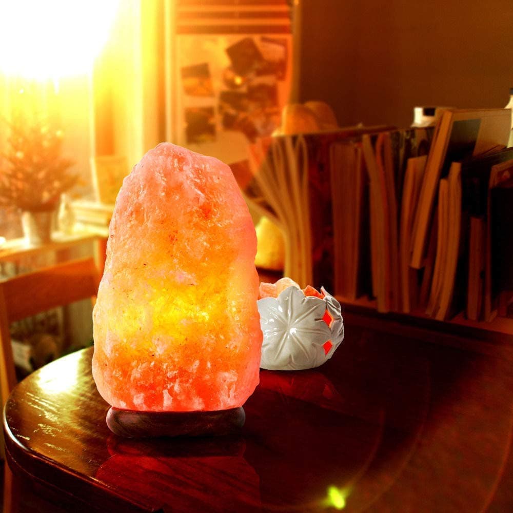 spendiff Himalayan Rock Salt Table Lamp, Pink, Natural