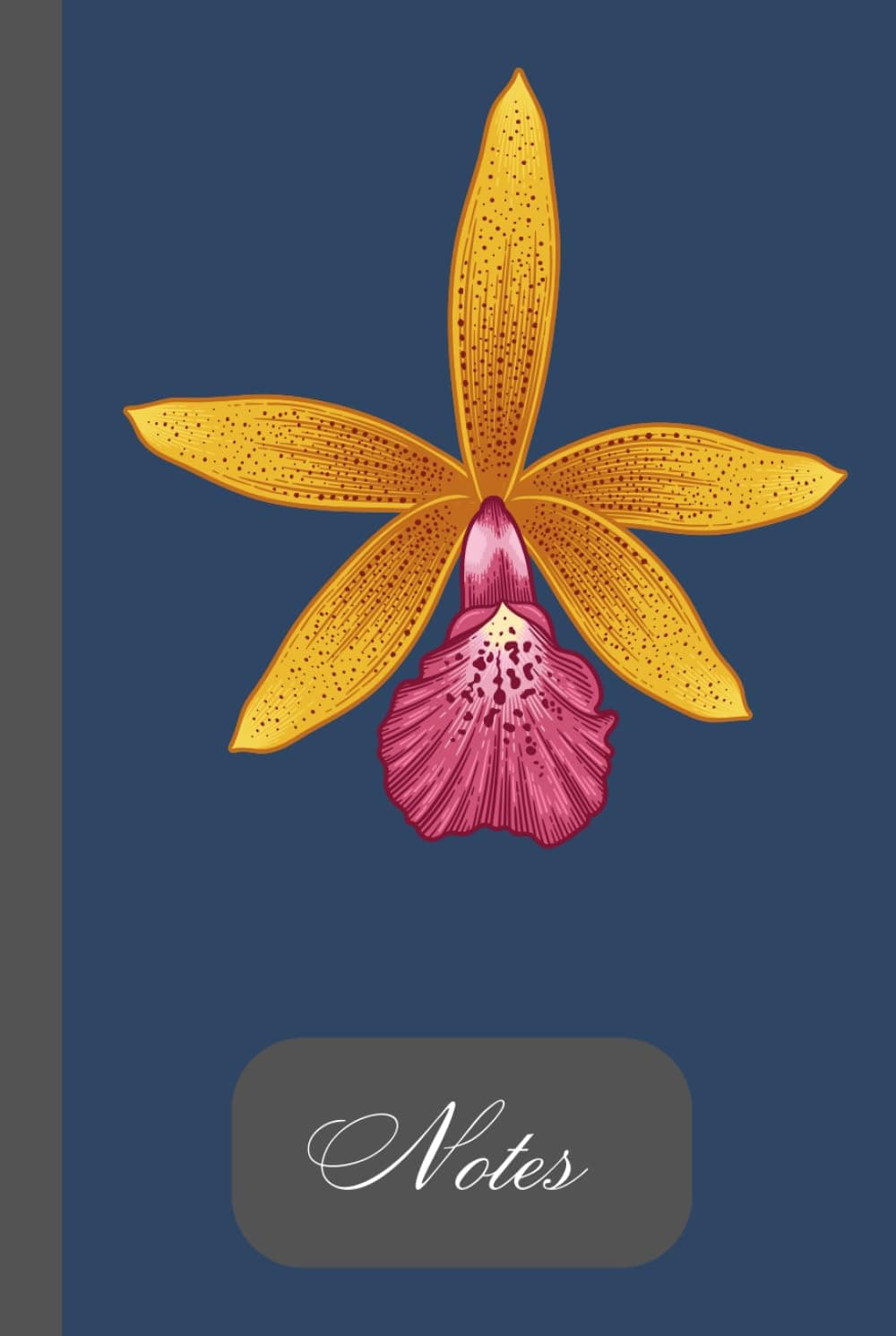 Notes: Journal, Diary, Mindfulness, Notepad, Notebook, Simple Health Care, Mental Care, Orchid, Floral