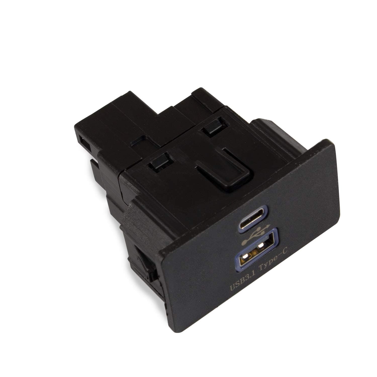 Dual USB Interface Module Replacement USB + Type-C for Ford Lincoln Apple Carplay Sync 3,Only 3.4 Version Blue,Replaces HC3Z-19A387-B HC3T-14F014-A (Black)