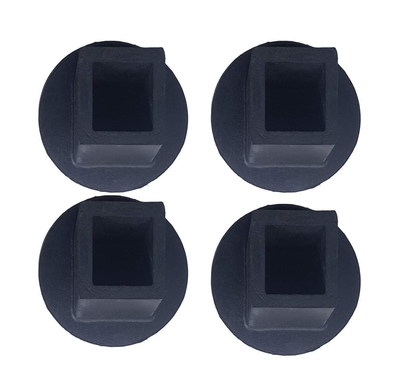 Vacuum Rubber Pad For Square Pipe Baby Swing Cradle/Ghodiyu. (For Square Pipe)-Black, 4,1 Count