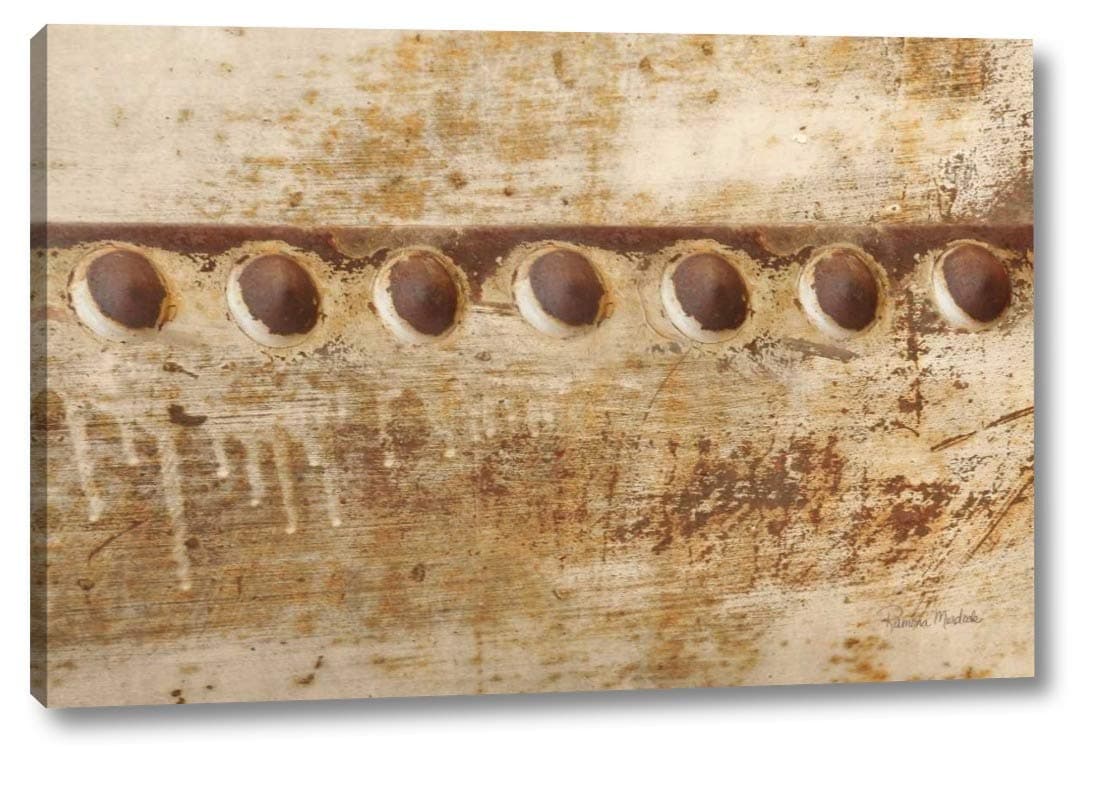 Rusty Rivets by Ramona Murdock - 10" x 16" Canvas Art Print Gallery Wrapped - Ready to Hang