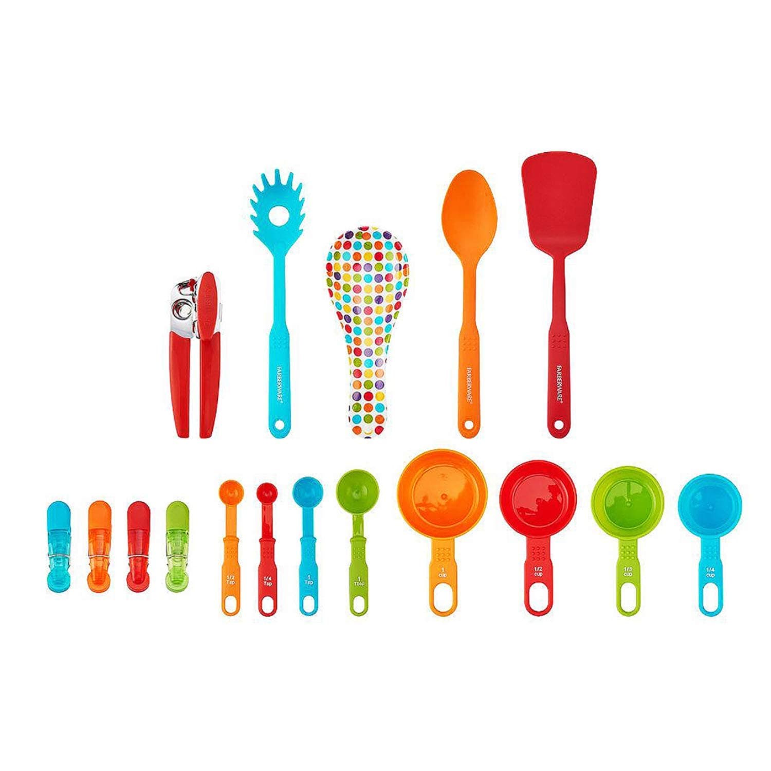 Color Series 17 Piece Kitchen Cooking Tools & Gadget Set