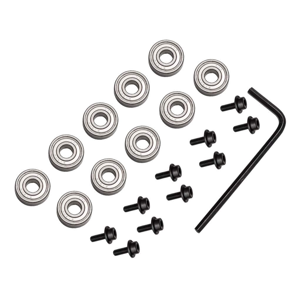 Yakamoz 10Pcs Router Bits Top Mounted Ball Bearings Guide for Router Bit Bearing Repairing Replacement Accessory Kit Inner Dia. 3/16" & Overall Dia. 1/2"