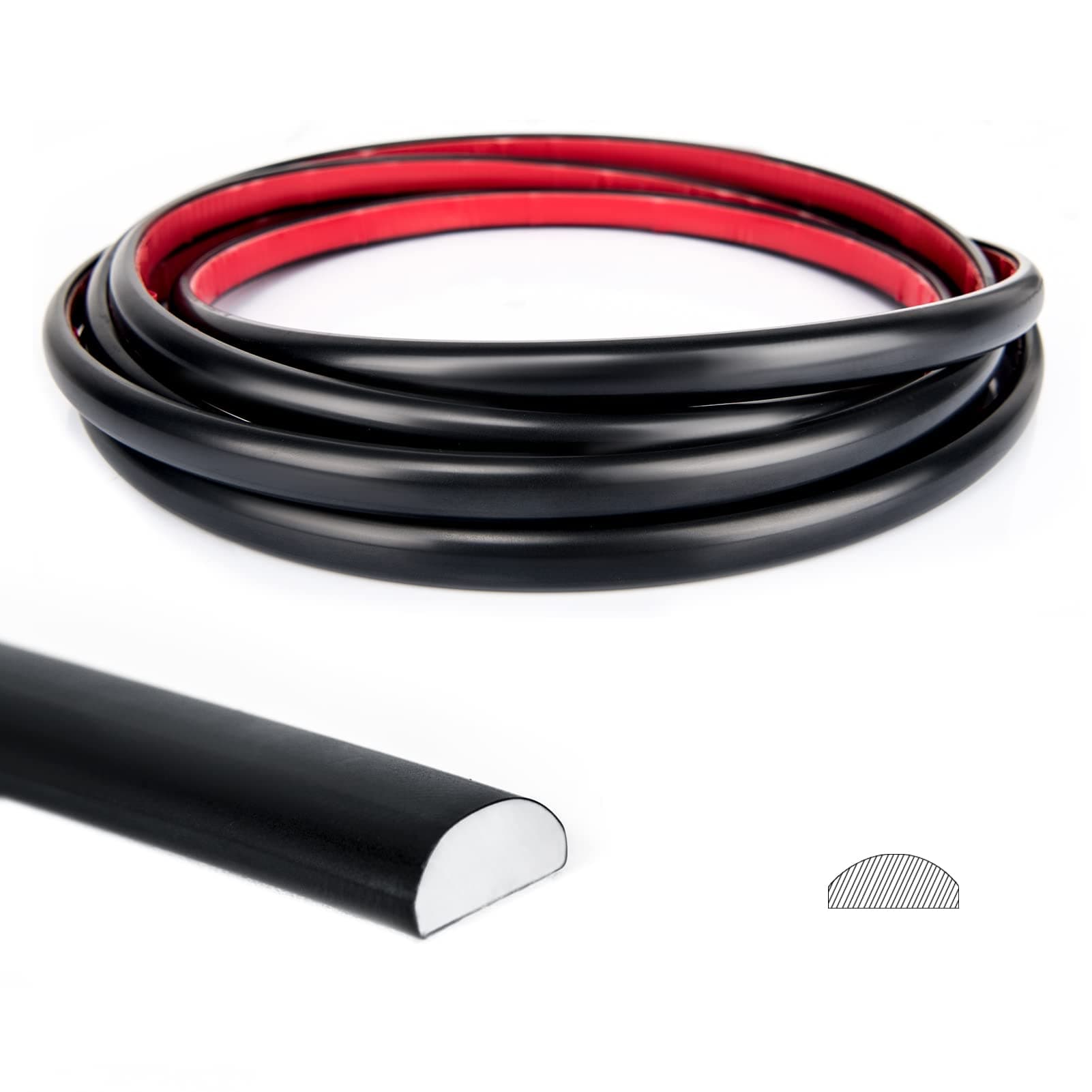 Art3d 10 Ft Peel and Stick Trim for Backsplash Tile Edge, Self-Adhesive Liner for Corner Decor in Black