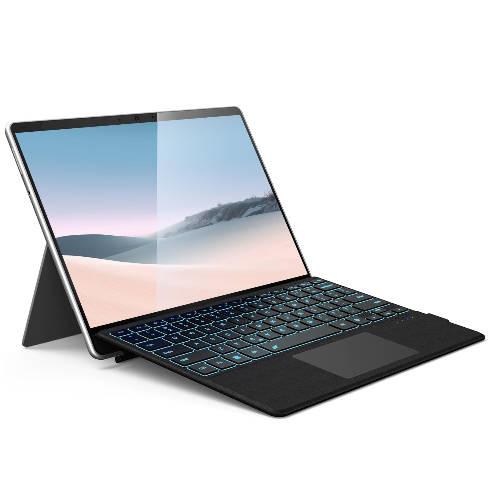 Surface Pro Keyboard, Wireless Type Cover for Microsoft Surface Pro 7 Plus 7/6/5/4/3 12.3 inch, 7 Color Backlit Bluetooth Ultra-Slim Portable Magnetic Keyboard with Trackpad, Auto Wake up/Sleep