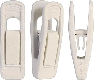 Beige velvet hanger clips 20 pcs