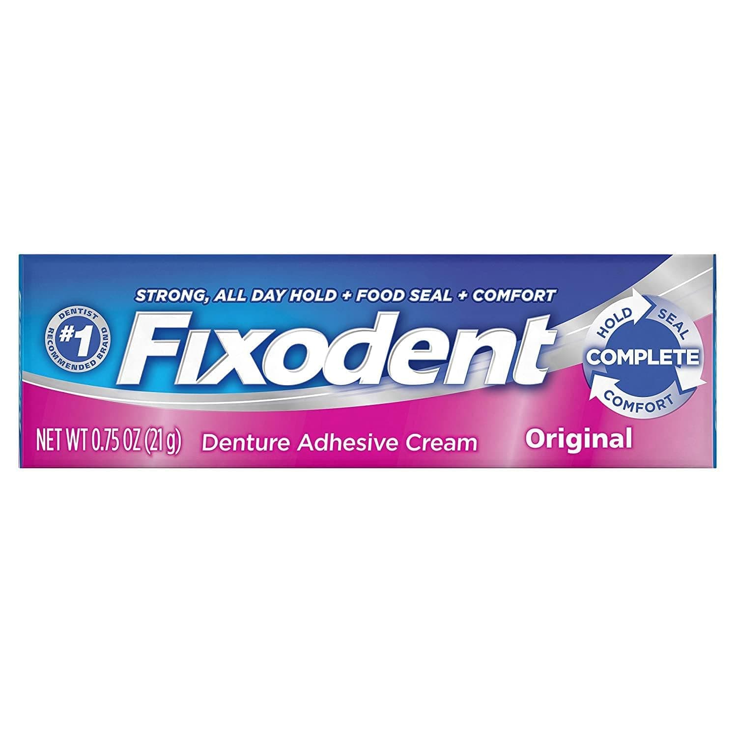 Denture Adhesive Cream Original 0.75 OZ - Buy Pack & Save (Pack of 2)