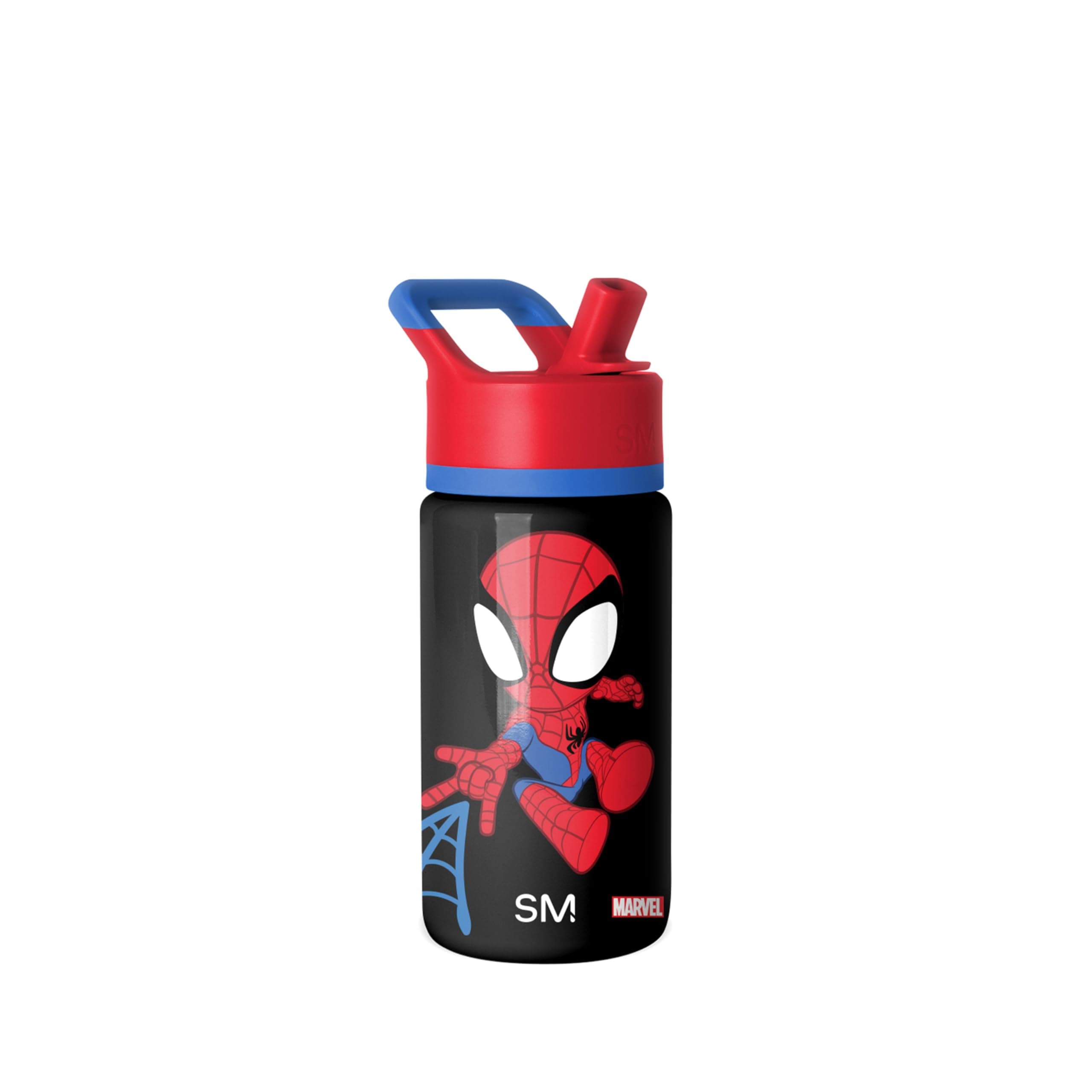 Simple Modern Kids Summit Water Bottle with Straw Lid | Marvel Spider Man 14oz Stainless Steel Cup Insulated Tumbler for Toddlers, Boys, School | Spidey Kid