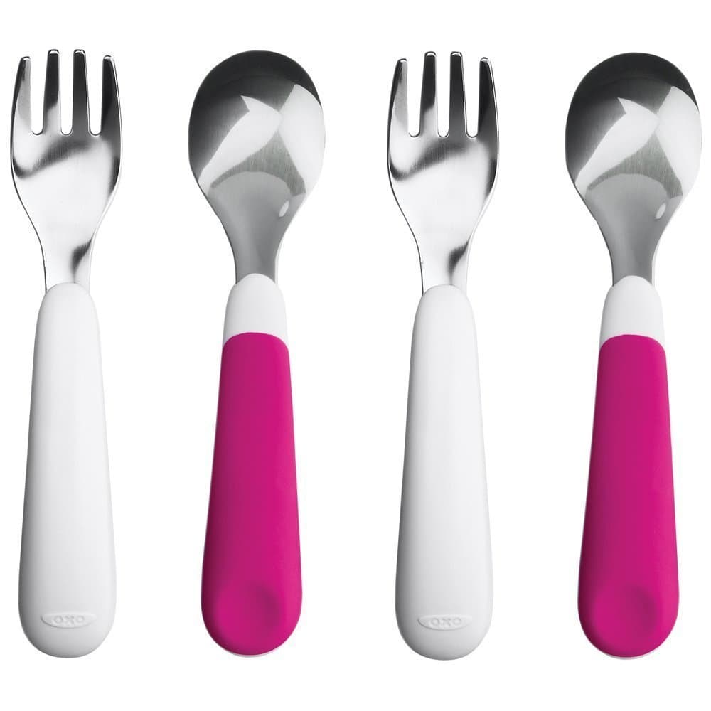 Tot Fork and Spoon Set, Pack of 2 (Pink)