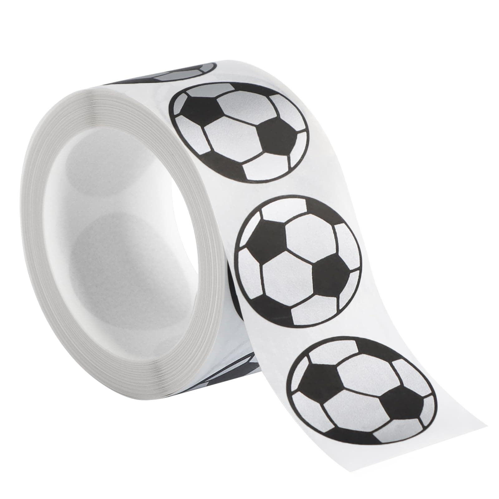 NALACAL 300 Pack Scratch Off Stickers, 1" Round Circle Scratch Off Labels, Self Adhesive Scratch Off Cards for Lottery Tickets DIY, Raffle Card Creating (Soccer)