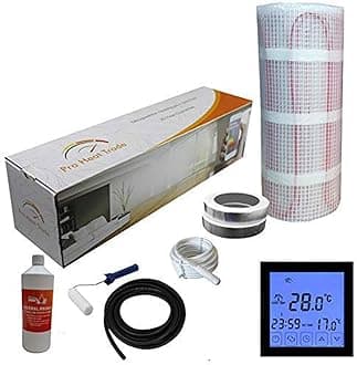 Electric Underfloor Yellow Box Heating kit 150w - 8.0m2 - Black Touch Thermostat