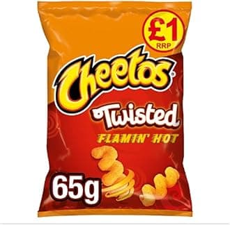 Cheetos Twisted Flamin' Hot Snacks 65g x Case of 15
