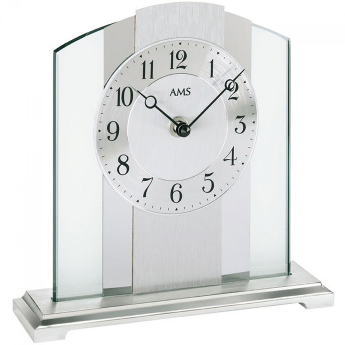 AMS Uhrenfabrik Clock, Silver, 20 x 6 x 63 cm
