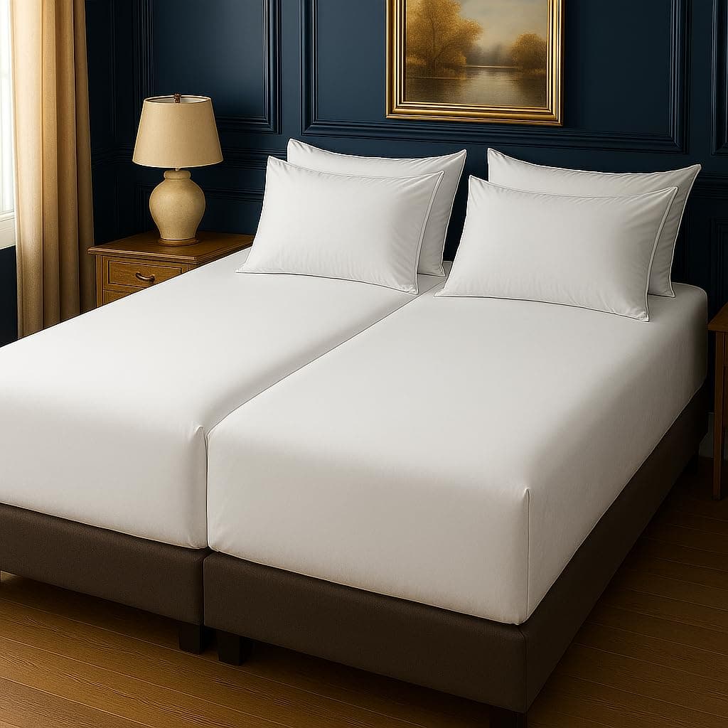 Degrees of Comfort Coolmax® Cooling Bed Sheets Split King Size for Hot Sleepers, Moisture Wicking Sheet Set for Night Sweats, 16" Deep Pocket, Ultra Soft, Cozy for All Seasons, White 5 Pieces