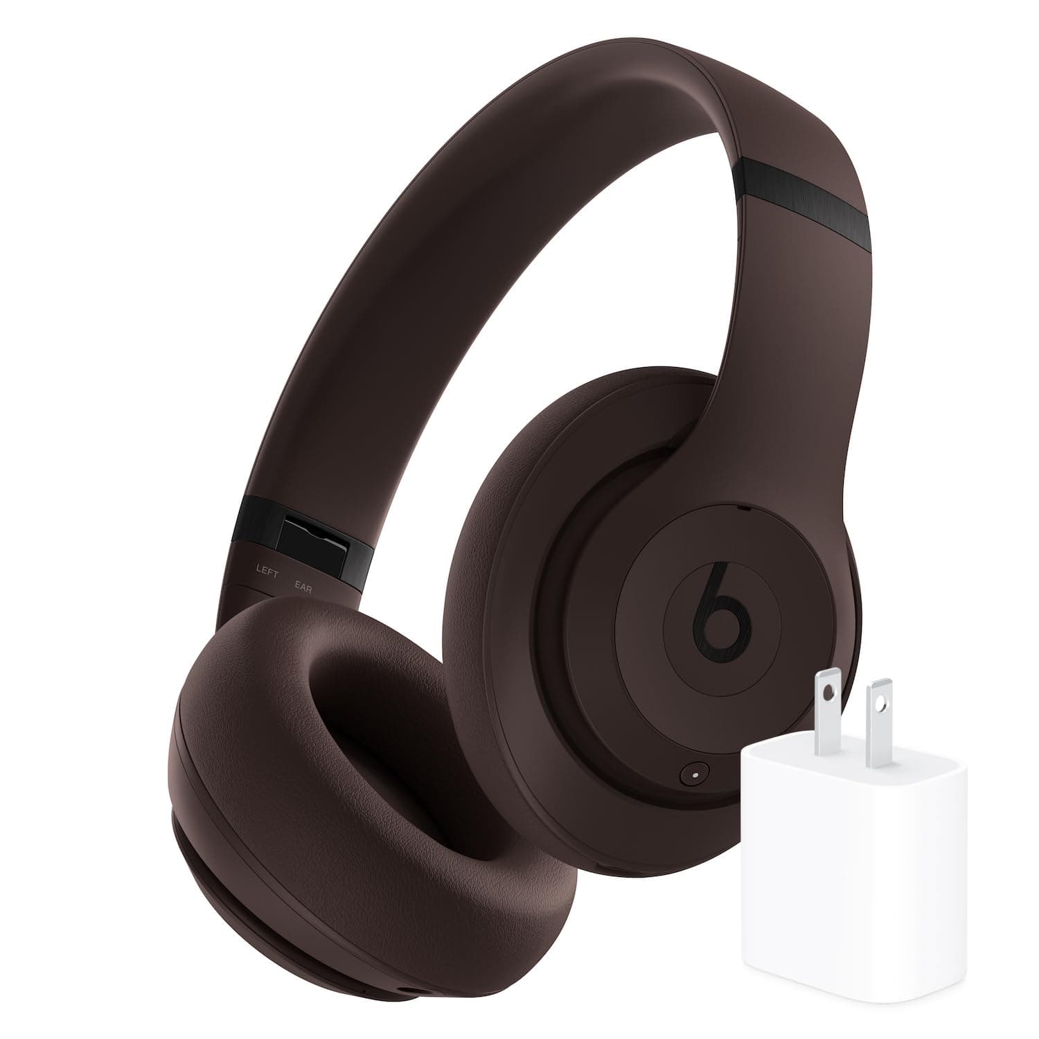 Studio Pro Bluetooth Noise Cancelling Headphones with Apple 20W USB-C Power Adapter - Deep Brown
