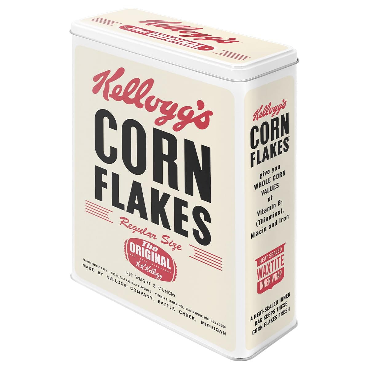 Nostalgic-Art Retro Storage Jar XL, 4 Litre, Kellogg's Corn Flakes Retro Package - Gift Idea for the Kitchen, Storage Box for Cornflakes, Vintage Design