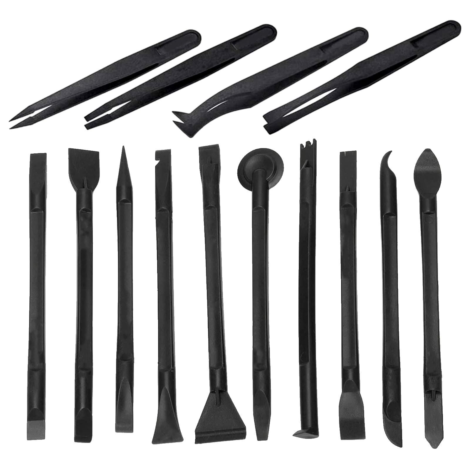 Putty 10-Pack Plastic Scraper + Anti-static Tweezers - Cleaning Pen-Shaped Tool for Tight Spaces