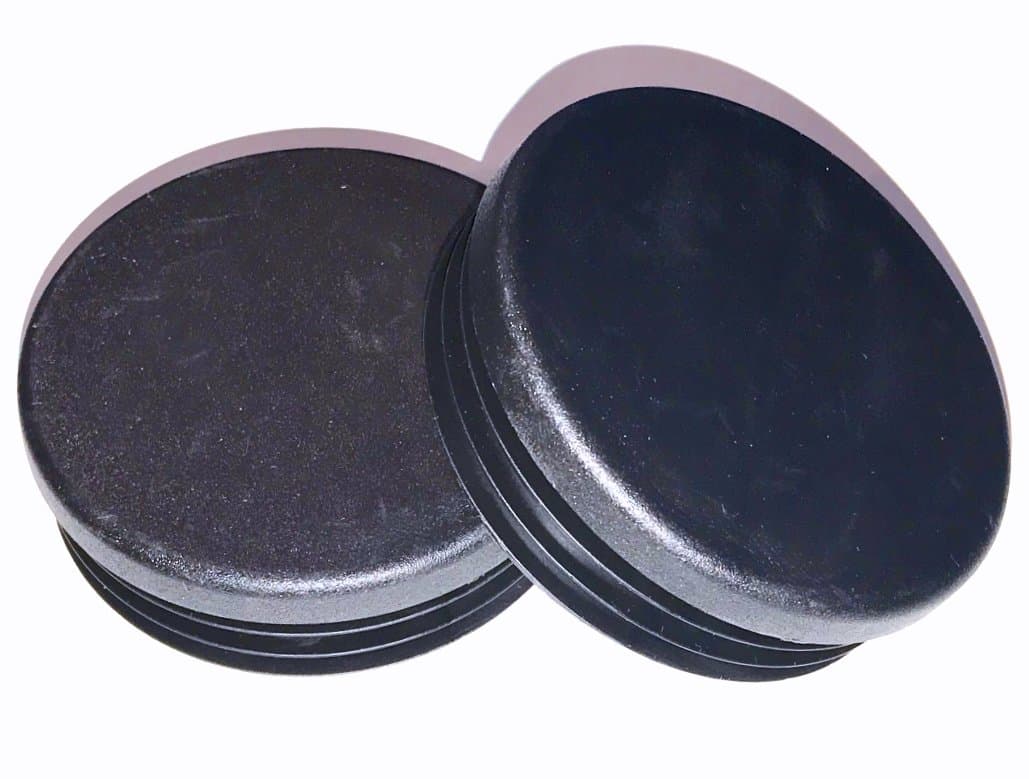 SB Distribution Ltd. (Pack of 2) 3" OD ROUND Plastic CAP PLUGS | (13-17 Ga - Fits ID 2.81" to 2.88") Flex Ridges || Fence Post Slide Inserts Fitness Eqpt Tube by SBD