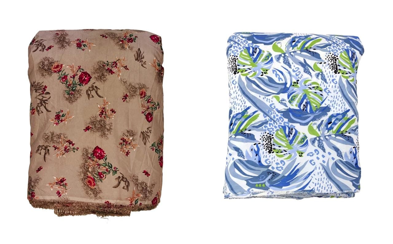 GenericLILABA Crepe Printed Multi-purpose Fabric (F-Lilaba-701)