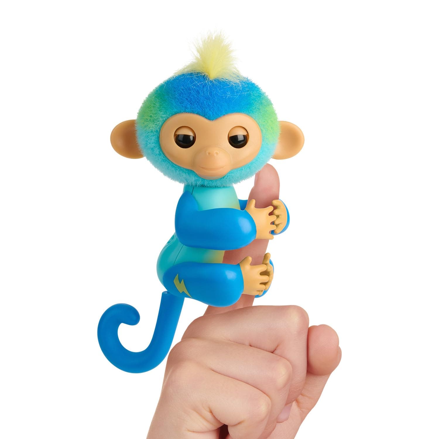 Fingerlings Interactive Baby Monkey with 70+ Sounds & Reactions Leo, Blue, 3.14 x 3.14 4.92 inches, 3115