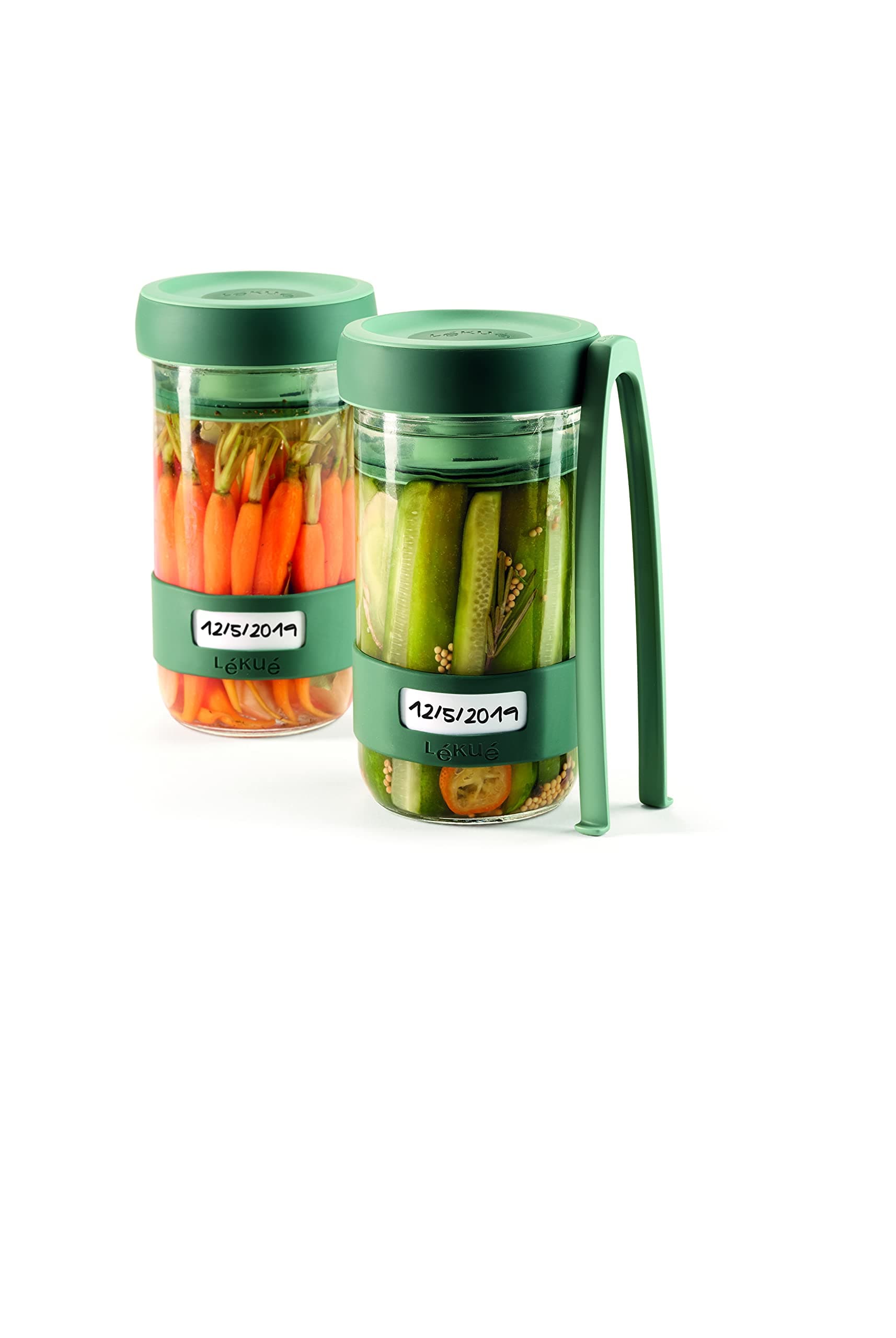 Lekue Pickling Fermenting Kit, 24 oz, green