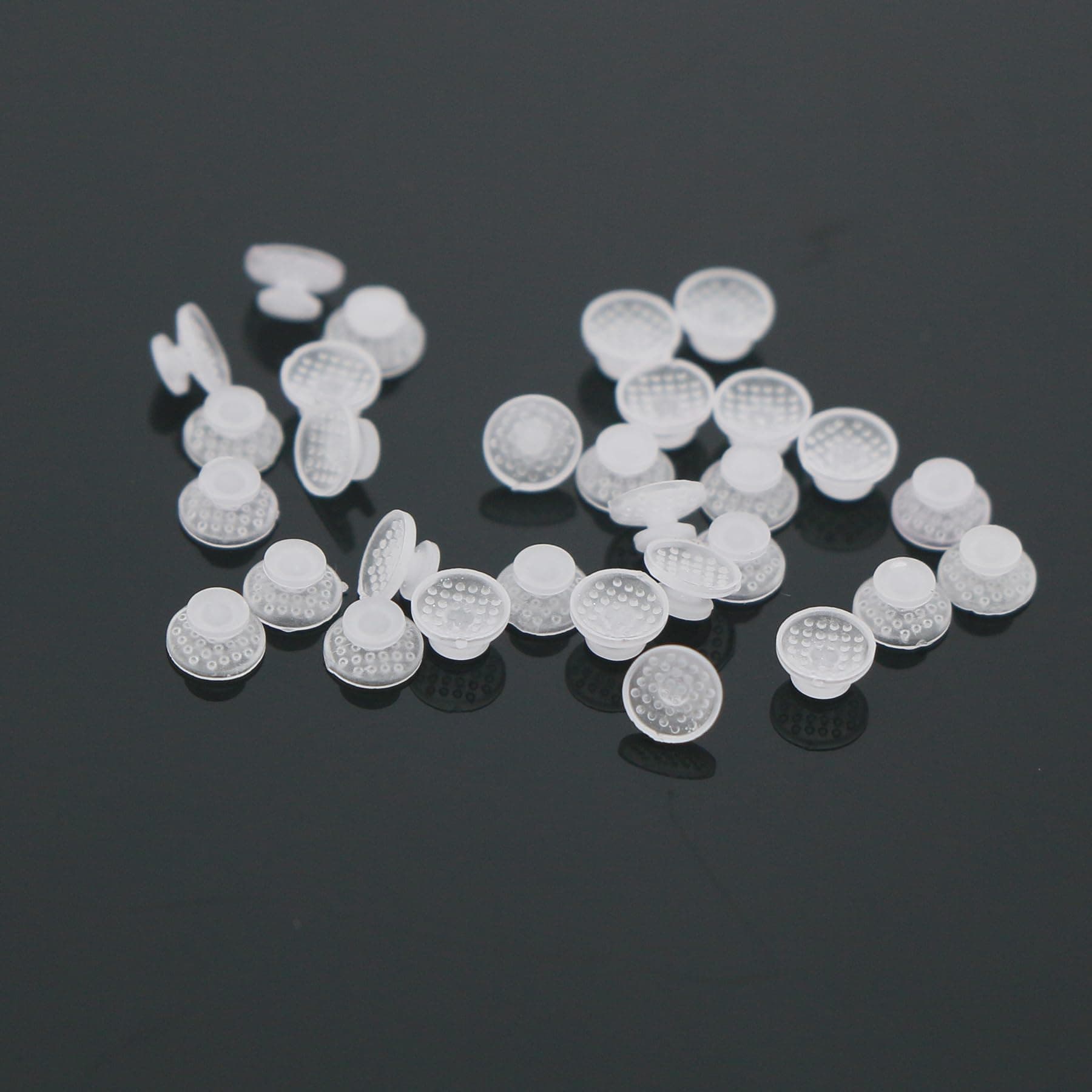 - 100Pcs Lingual Buttons Transparent Ceramics (100Pcs Lingual Button-C)