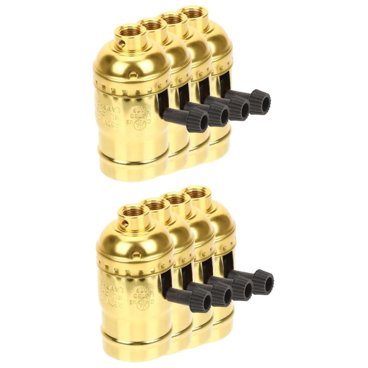 Generic 8 pcs e26e27 lamp holder lamp lamp replacement parts light bulb lamp socket replacement e26 socket e27 bulb lamp kits for do it yourself e27 base repair kit aluminum outdoor