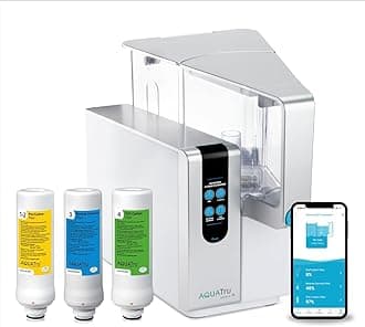 AquaTru Classic Smart Countertop Water Purifier | App-Connected 4-Stage Reverse Osmosis System Removes 84 Contaminants Including Forever Chemicals, Lead & Fluoride | Tracks Filters | No Plumbing