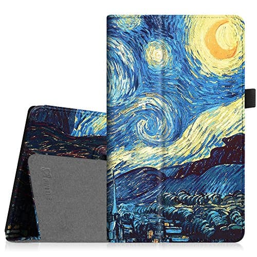 Fintie Folio Case for Fire HD 8 (2015 Model 5th Gen Only) - Slim Fit Premium Vegan Leather Standing Cover with Auto On/Off for Amazon Fire 8" HD Display Tablet (NOT FIT Fire HD 8 2016), Starry Night