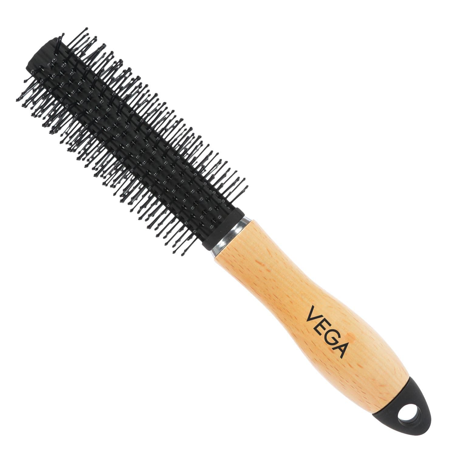 Vega Broad Wooden Handle Round and Roll Brush