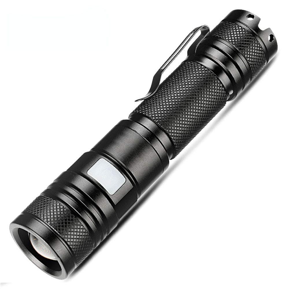 WPCBAA 5 mode waterproof flashlight LED flashlight 300 lumens aluminum alloy 18650 XML2 wick high/low/strobe fast switch daily carrying camping hiking night riding flashlight