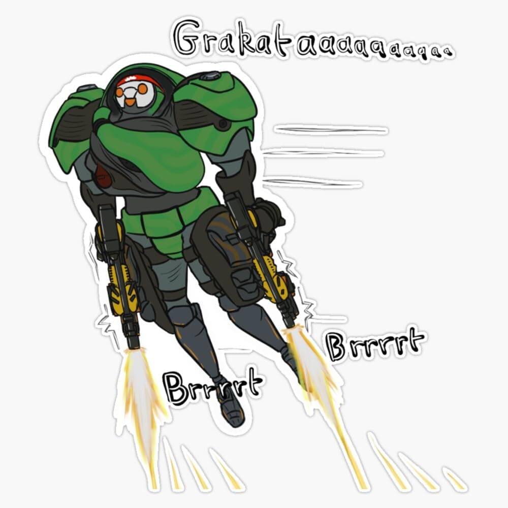 Warframe Clem Sticker Bumper Sticker Vinyl Decal 5"