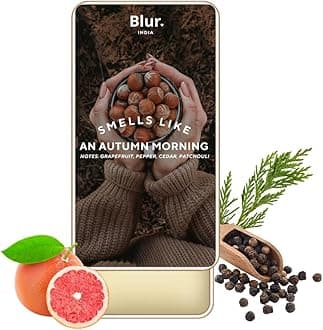 Blur India Smells Like Autumn Morning™ Solid Perfume | Spicy Grapefruit, Cedar, Patchouli Fragrance | Alcohol Free | Long Lasting | Safe For Skin