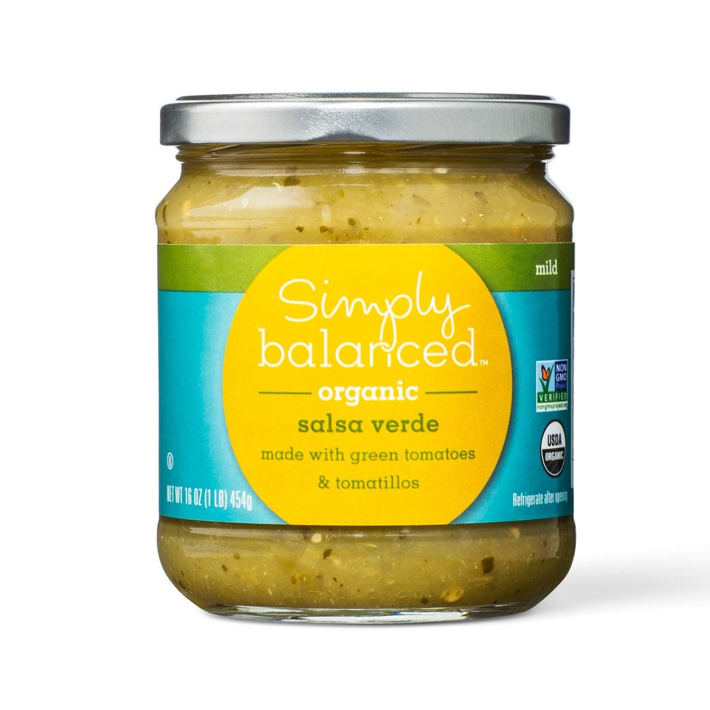 Simply Balanced Organic Salsa Verde, Mild, 16 OZ (One pack)