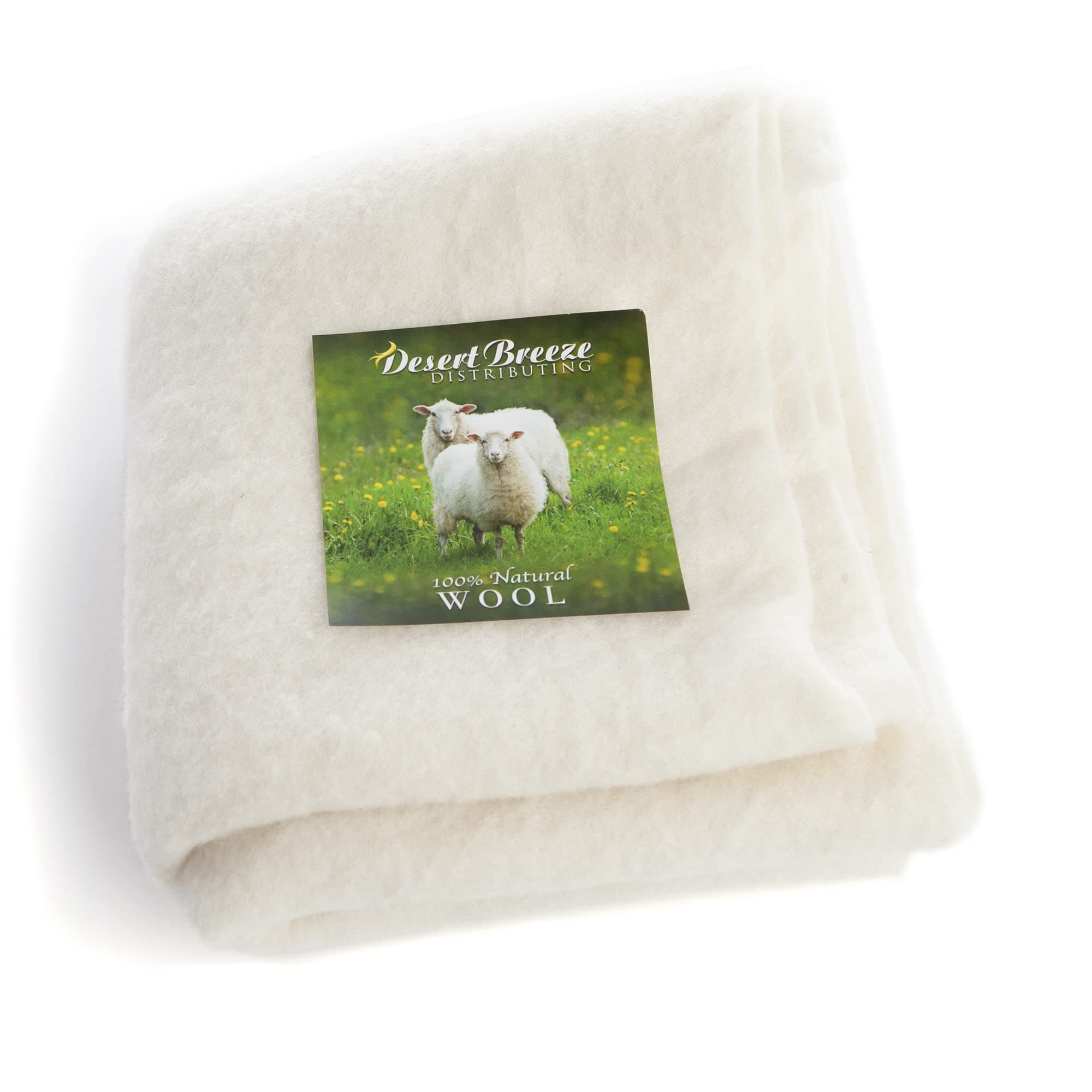 Desert Breeze Distributing Pure Merino Wool, Extra Fine Pre Felt Fabric for Craft, Needle Felting, Wet Felting, 19 Micron, Natural Ecru Color, 12 x 59 inches